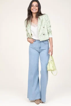 Jacquard Blazer With Lurex Carmine | Green... | Liu Jo | Little Soho