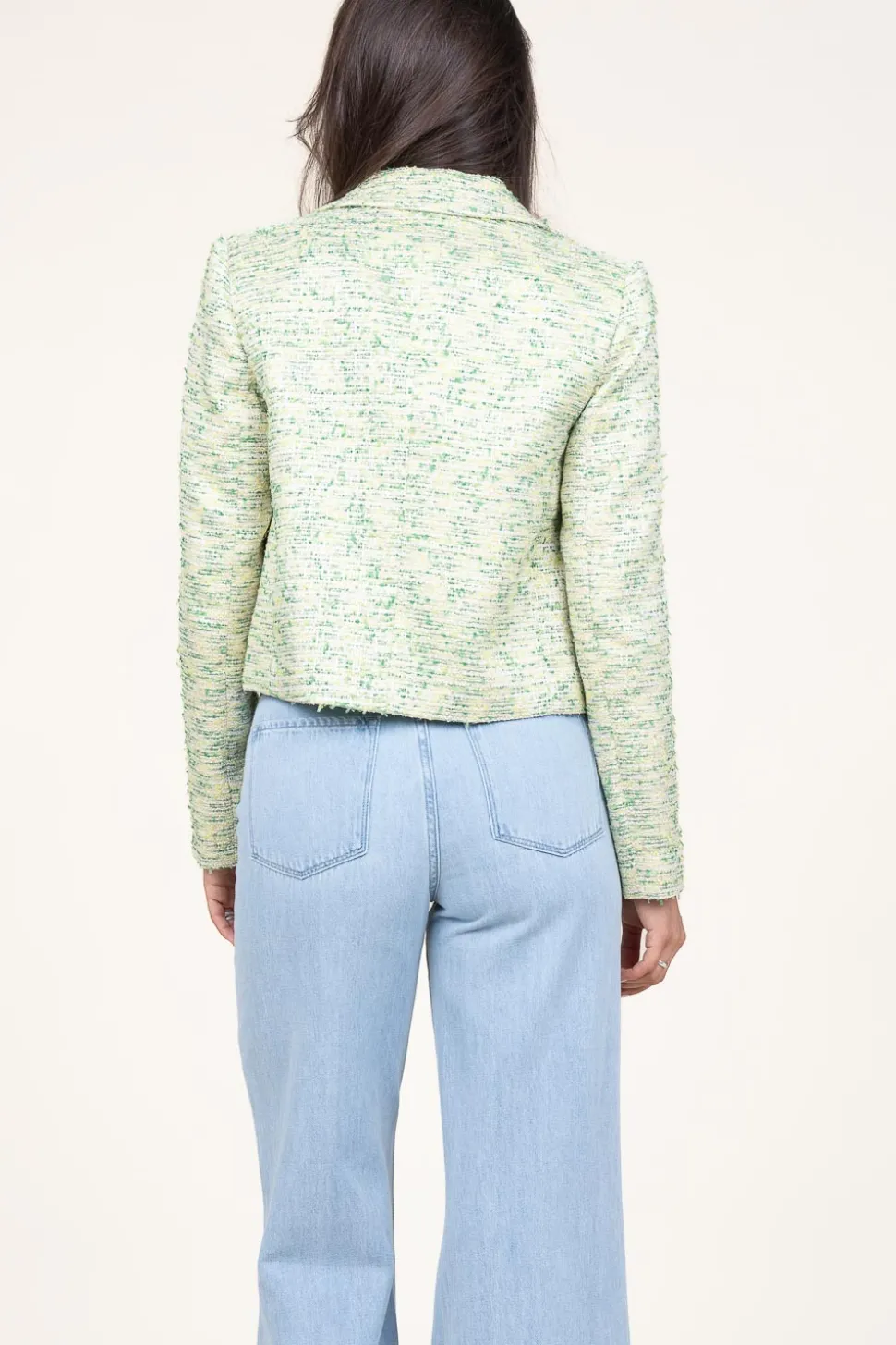 Jacquard Blazer With Lurex Carmine | Green... | Liu Jo | Little Soho