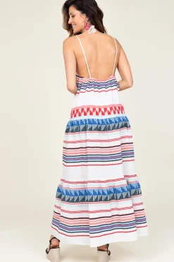 Jacquard Maxi Dress Oriana | Blue... | Devotion | Little Soho