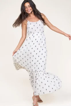 Jacquard Maxi Dress Uno | Natural... | Lollys Laundry | Little Soho