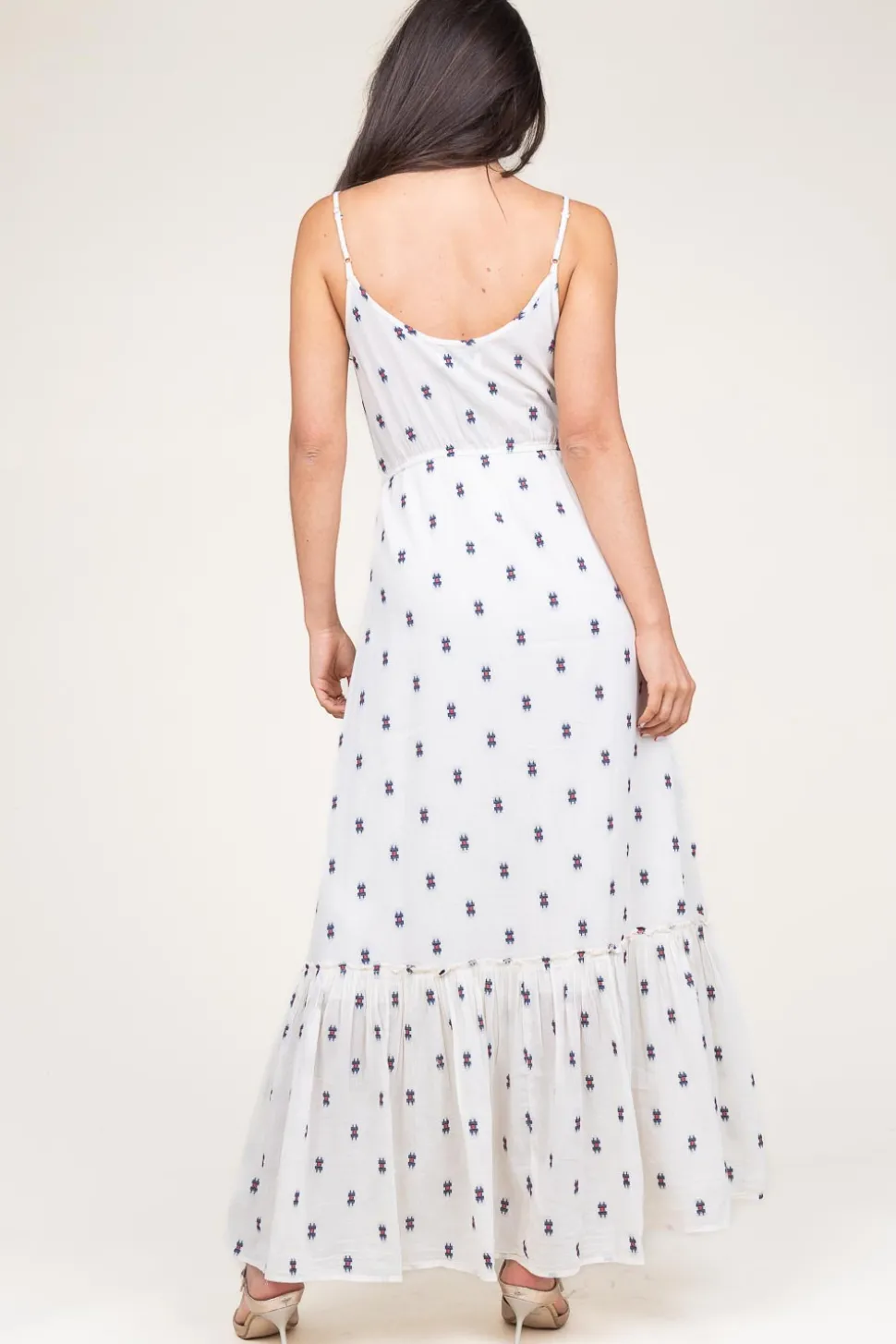 Jacquard Maxi Dress Uno | Natural... | Lollys Laundry | Little Soho