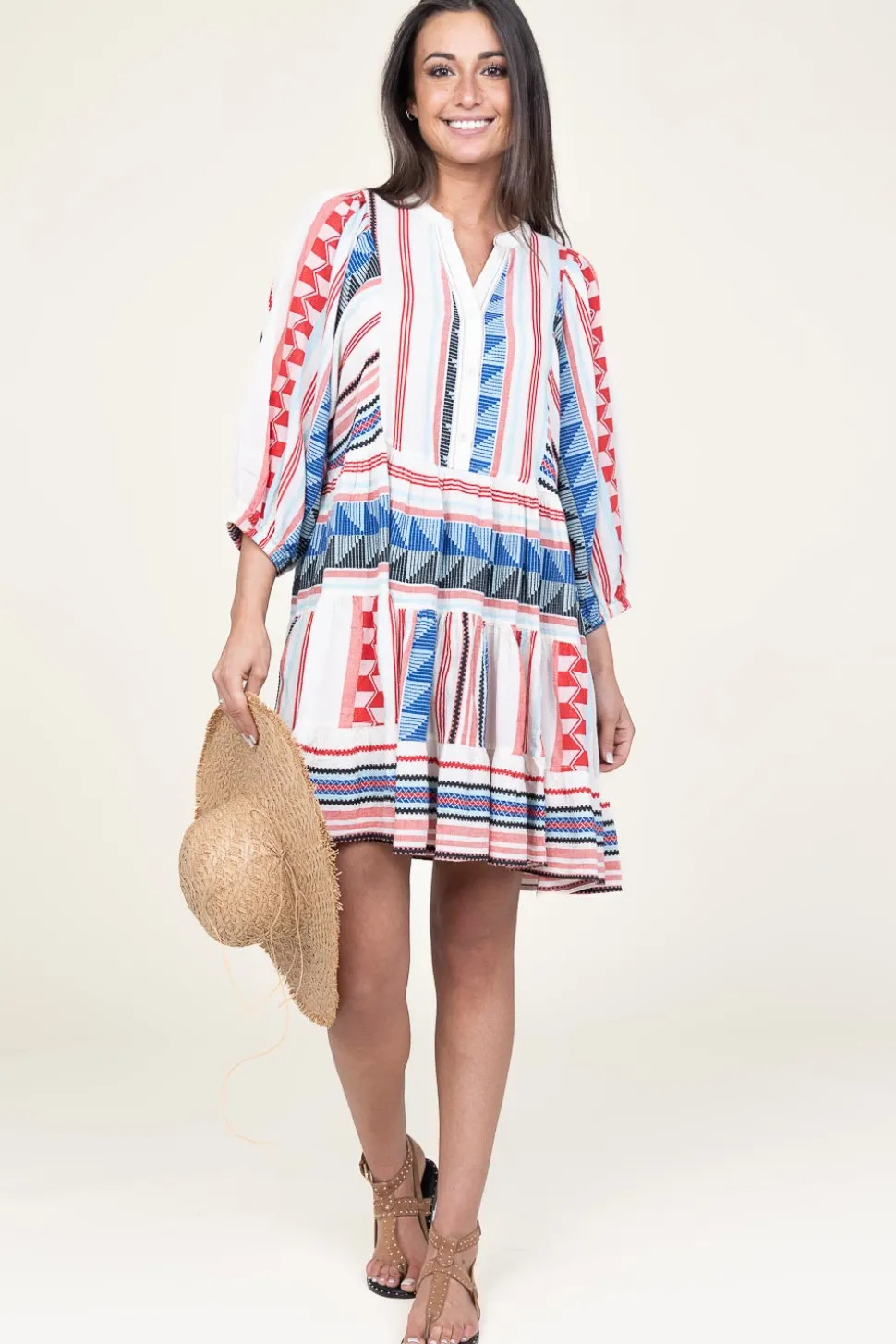 Jacquard Midi Dress Silvana | Blue... | Devotion | Little Soho