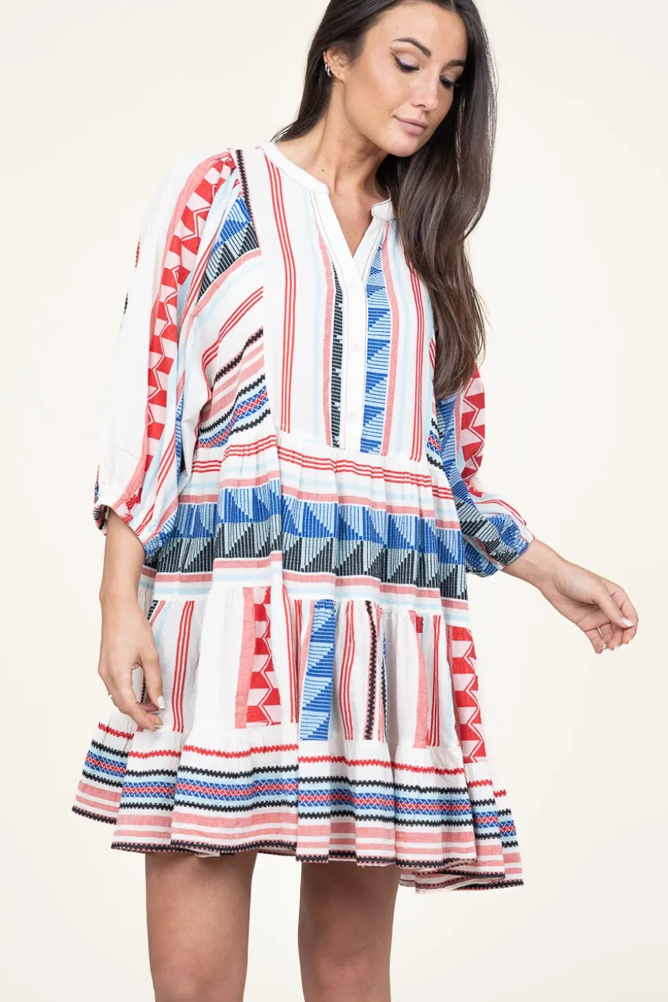 Jacquard Midi Dress Silvana | Blue... | Devotion | Little Soho