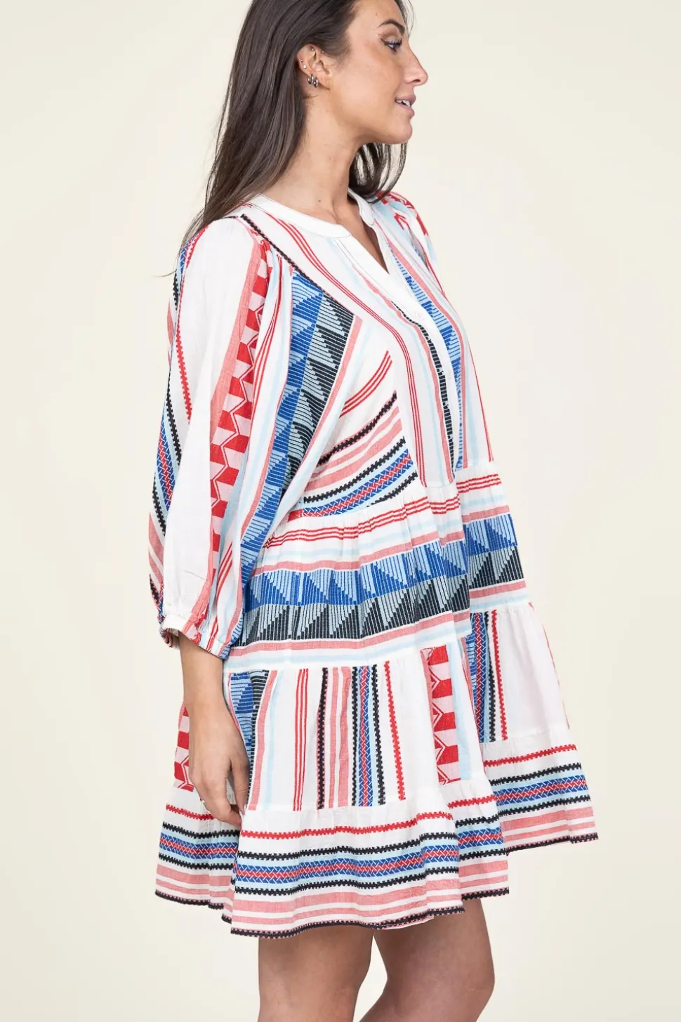 Jacquard Midi Dress Silvana | Blue... | Devotion | Little Soho