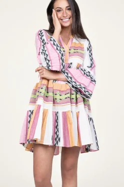 Jacquard Mini Dress Ella | Pink... | Devotion | Little Soho