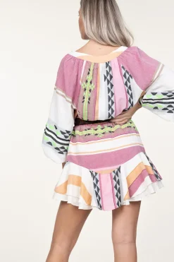 Jacquard Mini Skirt Nathalie | Pink... | Devotion | Little Soho