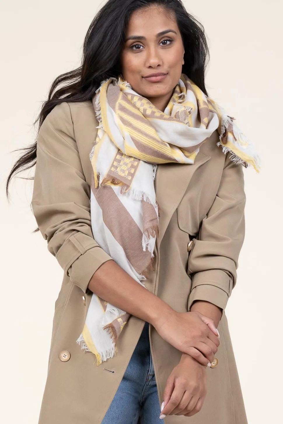 Jacquard Soft Scarf Lizzy | Camel... | Moment Amsterdam | Little Soho
