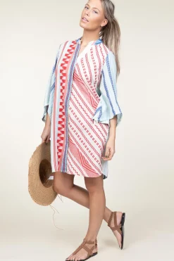 Jacquard Tunic Dress Sandra | Blue... | Devotion | Little Soho