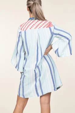 Jacquard Tunic Dress Sandra | Blue... | Devotion | Little Soho