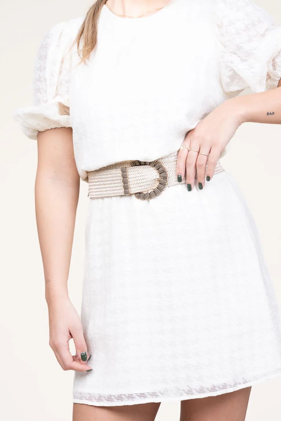 Jacquard Viscose Blend Dress Daffodil | White... | Dante 6 | Little Soho