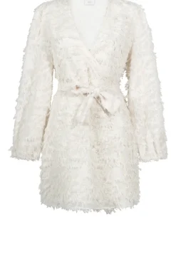 Jacquard Wrap Dress Eloise | Natural... | Aaiko | Little Soho