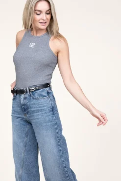 Jersey Rib Tanktop Ivi | Grey... | Dante 6 | Little Soho