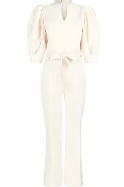 Jumpsuit With Bow Belt Hellen | Natural... | Aaiko | Little Soho