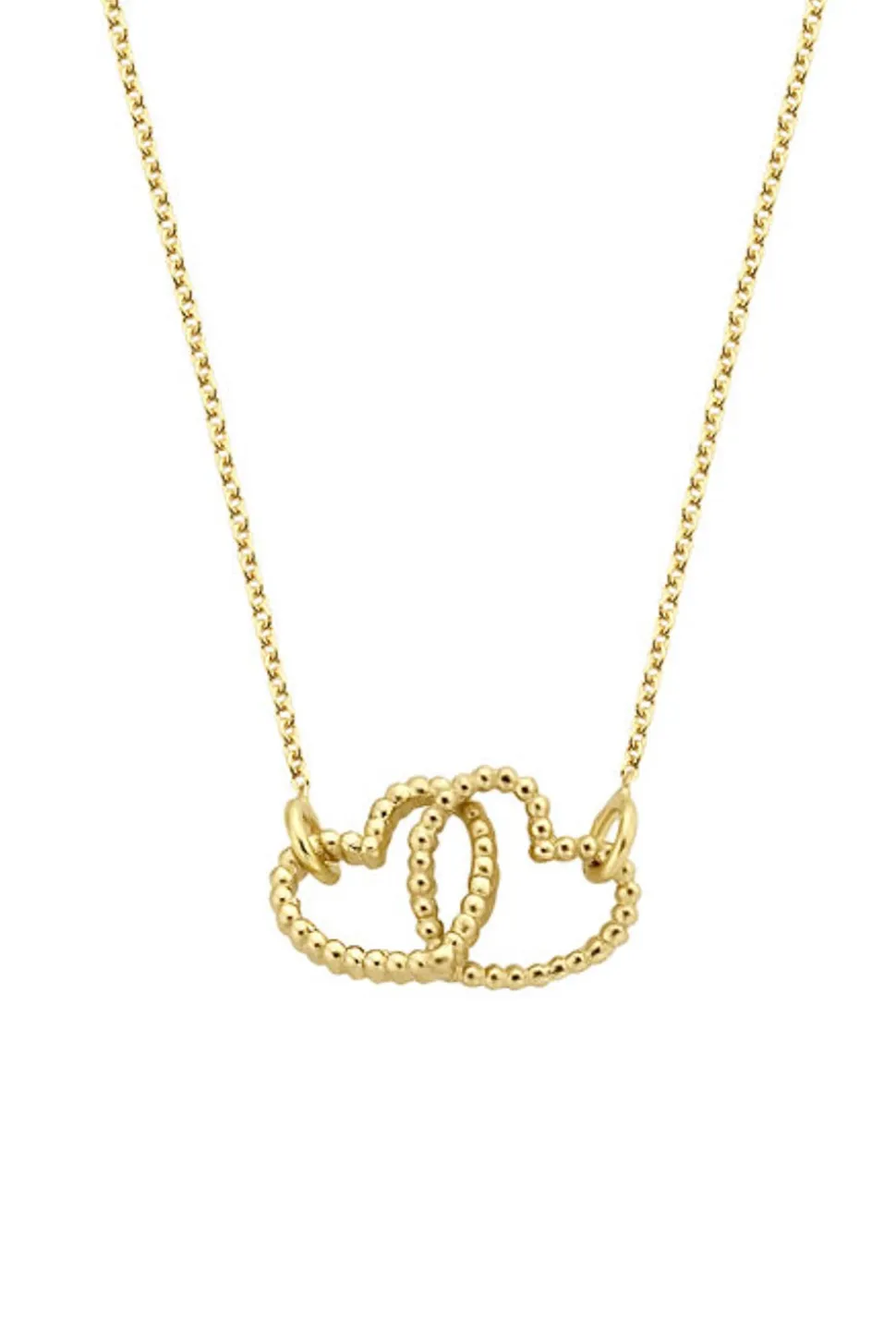 14K Gold Double Vintage Heart Necklace | Gold... | Just Franky | Little Soho