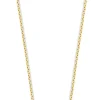 14K Golden Necklace Iconic Double Open Circle 43 Cm | Yellow Go... | Just Franky | Little Soho