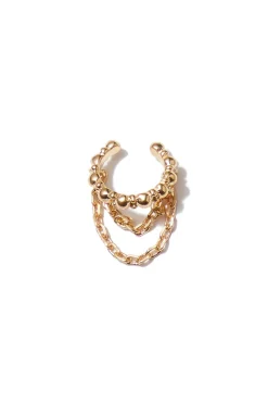 18K Gold Plated Ear Cuff Cyril | Gold... | Mimi Et Toi | Little Soho
