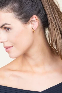18K Gold Plated Ear Cuff Cyril | Gold... | Mimi Et Toi | Little Soho