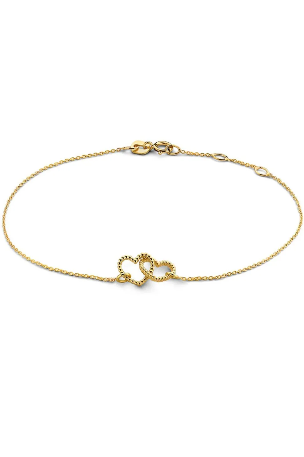 14K Gold Vintage Open Hearts Bracelet | Gold... | Just Franky | Little Soho
