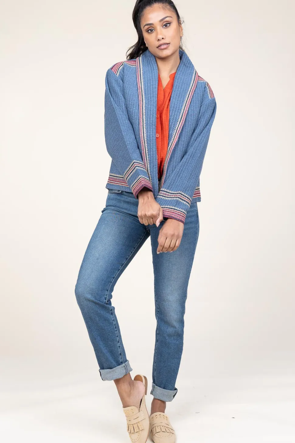 Kimono Jacket Ciago | Blue... | Ba&Sh | Little Soho