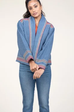 Kimono Jacket Ciago | Blue... | Ba&Sh | Little Soho