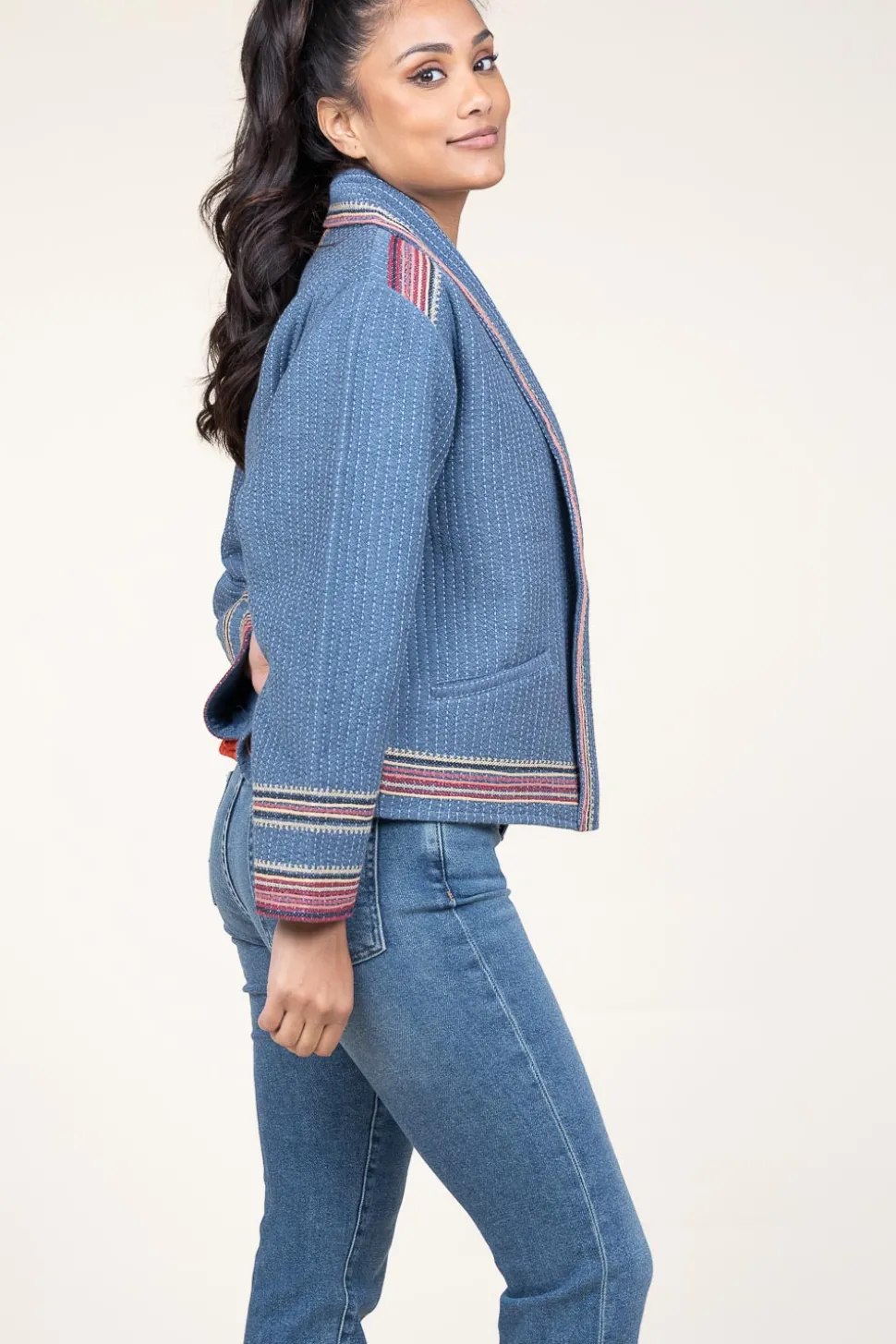 Kimono Jacket Ciago | Blue... | Ba&Sh | Little Soho