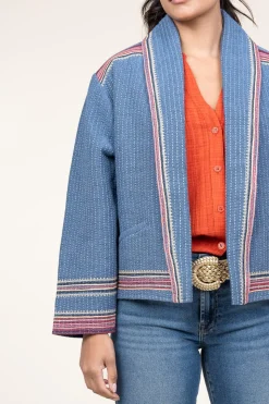 Kimono Jacket Ciago | Blue... | Ba&Sh | Little Soho