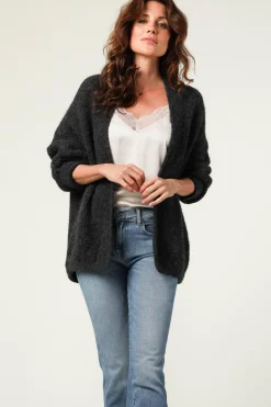 Knitted Cardigan East | Dark Grey... | American Vintage | Little Soho
