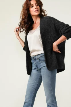 Knitted Cardigan East | Dark Grey... | American Vintage | Little Soho