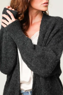 Knitted Cardigan East | Dark Grey... | American Vintage | Little Soho