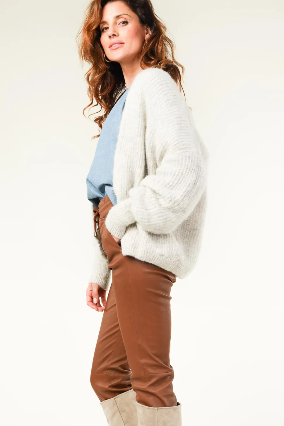 Knitted Cardigan East | Grey... | American Vintage | Little Soho
