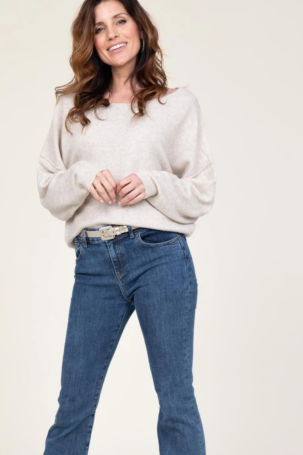 Knitted Sweater Damsville | Beige... | American Vintage | Little Soho