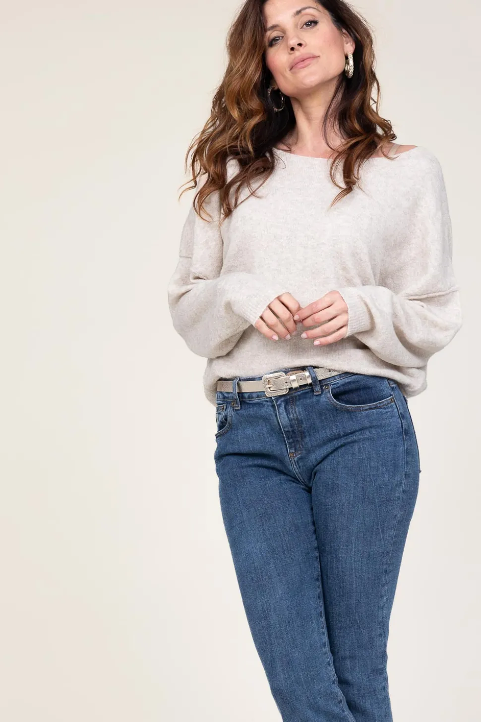 Knitted Sweater Damsville | Beige... | American Vintage | Little Soho
