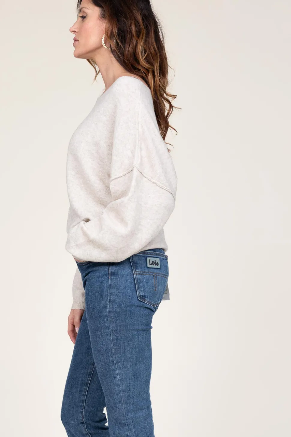 Knitted Sweater Damsville | Beige... | American Vintage | Little Soho