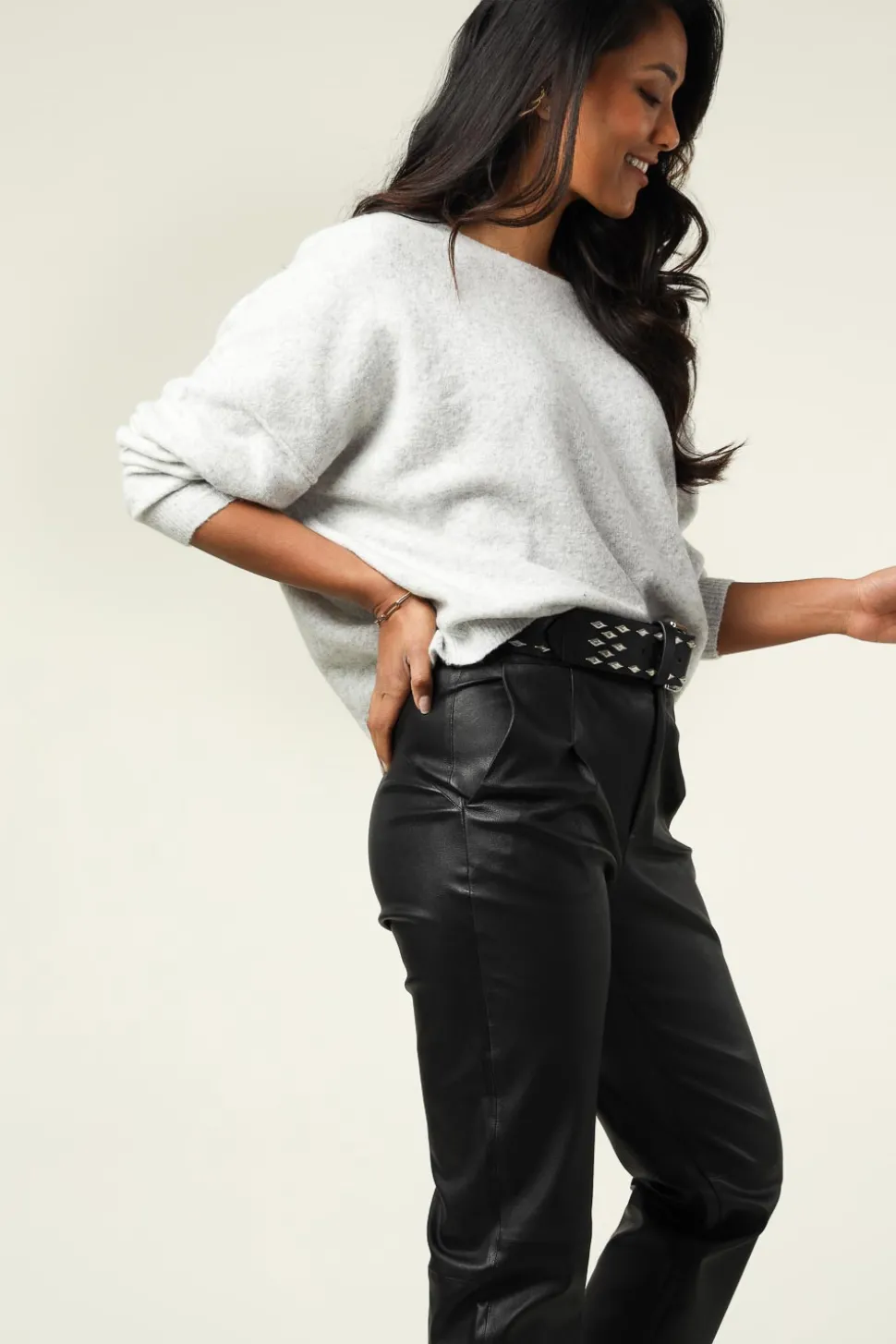 Knitted Sweater Damsville | Grey... | American Vintage | Little Soho