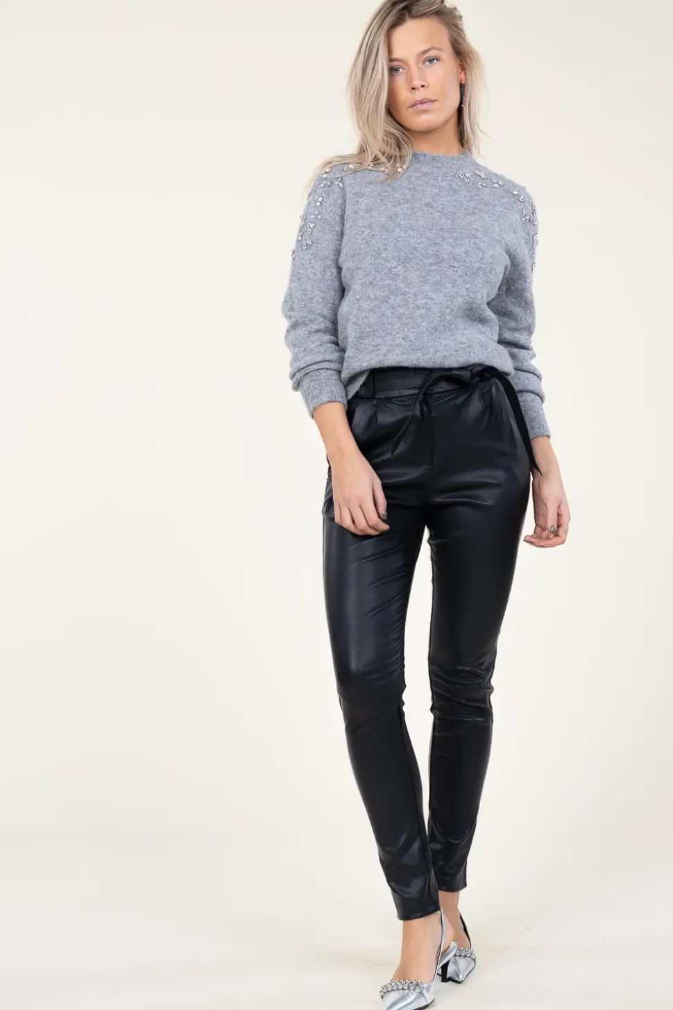 Knitted Sweater Sparkling | Grey... | Second Female | Little Soho