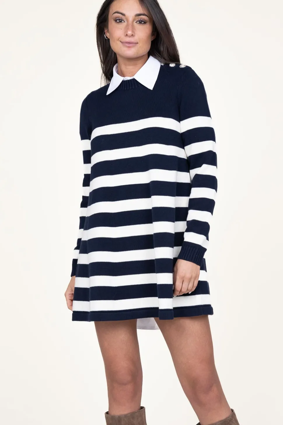 Knitted Tunic Dress Marantonia | Blue... | Ba&Sh | Little Soho