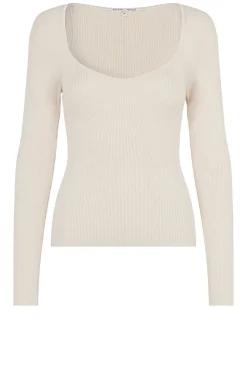 Knitted Viscose Top Solia | Natural... | Second Female | Little Soho