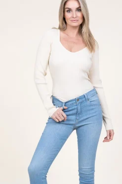 Knitted Viscose Top Solia | Natural... | Second Female | Little Soho