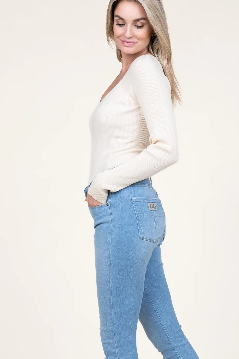 Knitted Viscose Top Solia | Natural... | Second Female | Little Soho