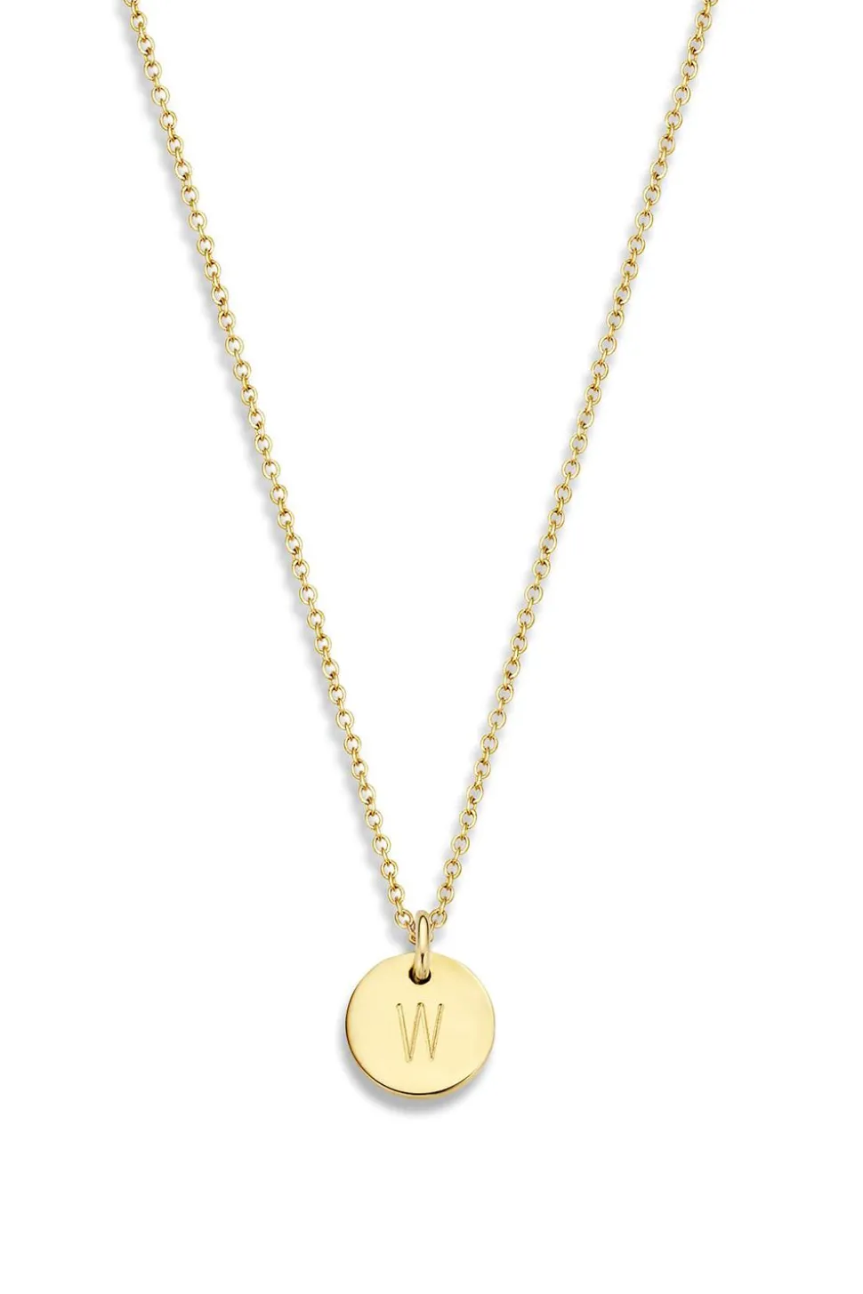 14Kt Golden Necklace Coin 43 Cm | Yellow Gold... | Just Franky | Little Soho