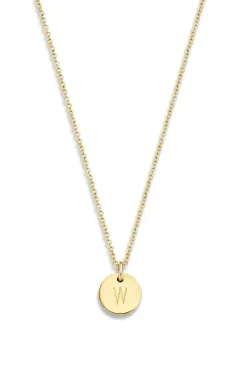 14Kt Golden Necklace Coin 40 Cm | Yellow Gold... | Just Franky | Little Soho