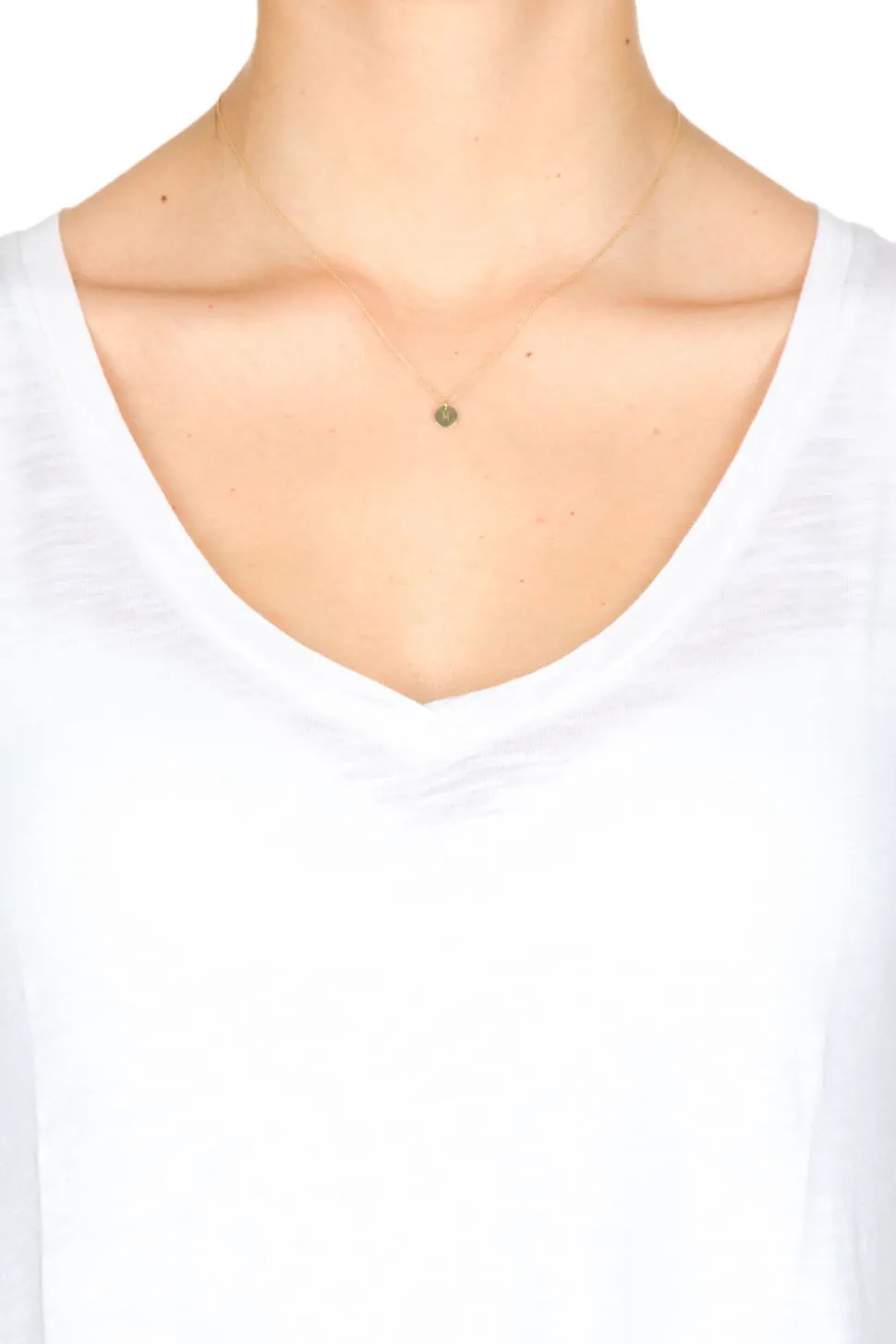 14Kt Golden Necklace Coin 40 Cm | Yellow Gold... | Just Franky | Little Soho