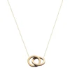 14Kt Golden Necklace Iconic Double Open Circle 40 Cm | Gold... | Just Franky | Little Soho