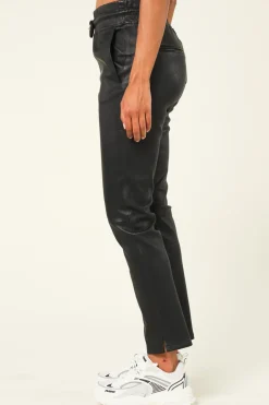 Lamb Leather Stretch Jogger Naomi | Black... | Studio Ar | Little Soho