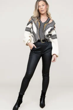 Lamb Leather Stretch Leggings Eden | Black... | Studio Ar | Little Soho