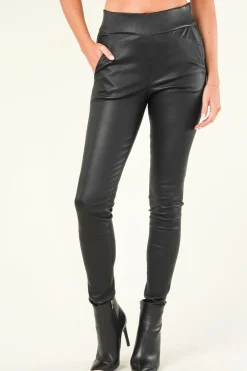 Lamb Leather Stretch Leggings Eden | Black... | Studio Ar | Little Soho
