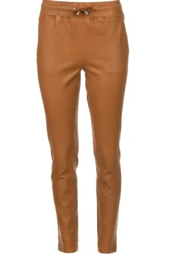 Lambskin Stretch Jogger Naomi | Camel... | Studio Ar | Little Soho