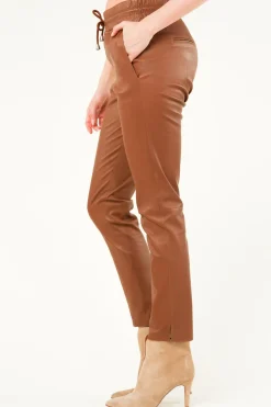 Lambskin Stretch Jogger Naomi | Camel... | Studio Ar | Little Soho