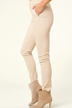 Lambskin Stretch Leggings Lebon | Natural | Dante 6 | Little Soho