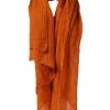 Large Soft Wool Blend Scarf Lilly | Orange... | Moment Amsterdam | Little Soho